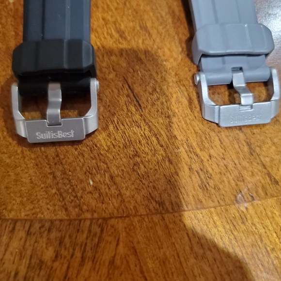 2 bands for Apple watch. Both black and gray. See pics for specs on size/watch - Picture 3 of 5